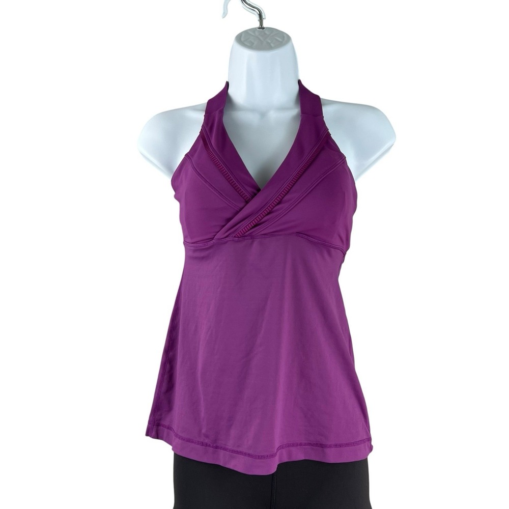 Lululemon Tank Top Womens Size 4 Purple Deep Breathe‎ Tank Activewear
